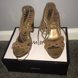 Decree Taupe High Heels